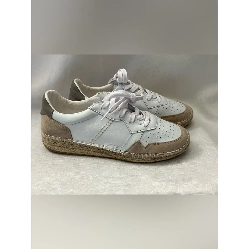 Free People Serendipity Sneakers Women's White & Beige Casual Espadrille Size 41